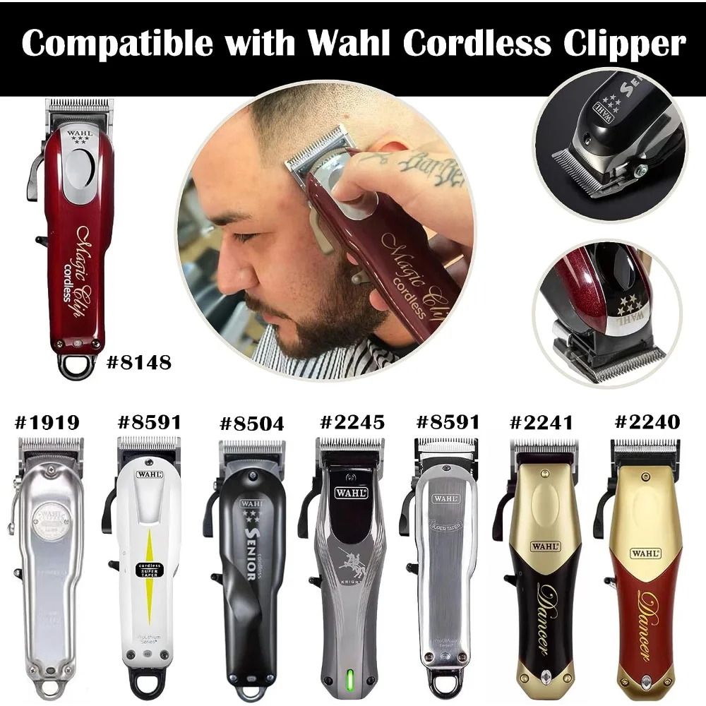 Precision 2 Holes Adjustable Hair Trimmer Parts Blades Compatible with Wahl 5 Star Series Cordless Clipper for Barber