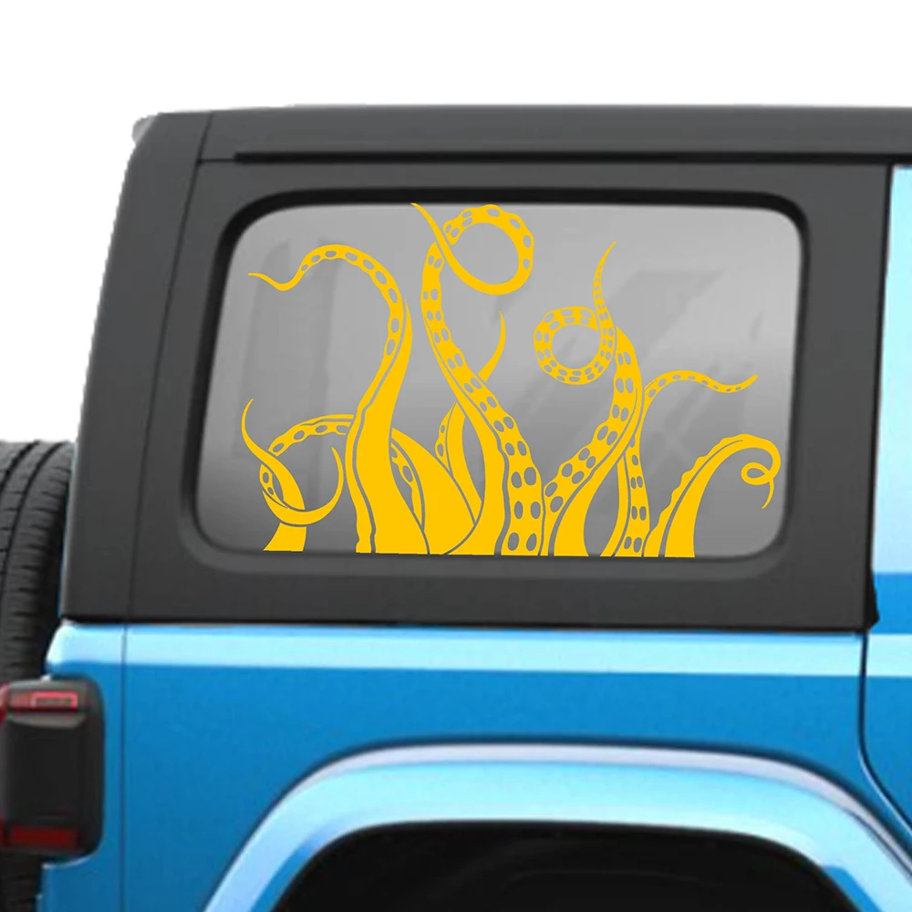 Kraken Octopus Tentacles  Car Hardtop Window Vinyl Decals And Stickers Decoration  For Jeep Wrangler JLU 2018+