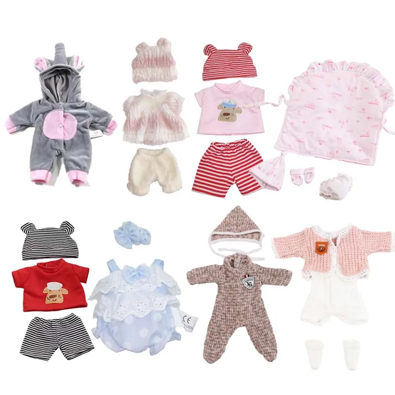 Baby Reborn Dolls Clothes for 30cm Baby Doll Dress Pajamas Jumpsuit Doll Clothes for 12 inch Reborn Doll DIY Toys for Girls
