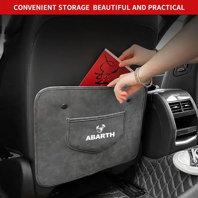 Car Seat Anti-Kick Pad Anti-wear Stain-Resistant Protection For Fiat Abarth 595 Abarth 500 Abarth 124 Spider Car Accessories