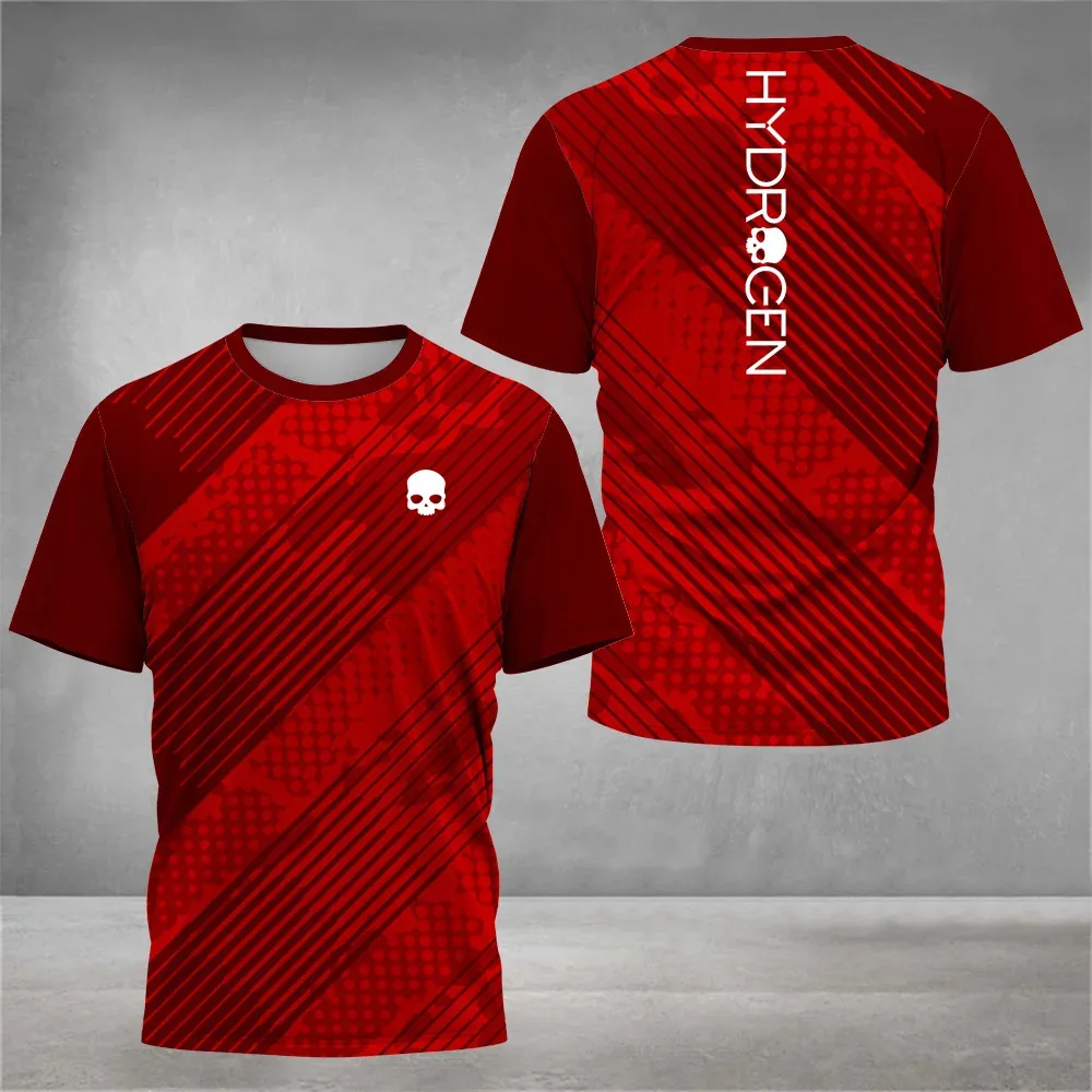 Camiseta esportiva de moda masculina de verão, tênis respirável, badminton, corrida, roupas esportivas, casual, folgada, manga curta, T-shi