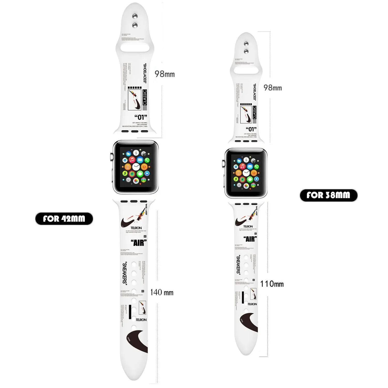 Correia de Silicone para Apple Watch Ultra 2, 49mm, 45mm, 44mm, 42mm, 41mm, 40mm, 38mm, Pulseira Desportiva Correa, Série iWatch 9, 8, 7, 6, 5, 4, 3, 2, Se