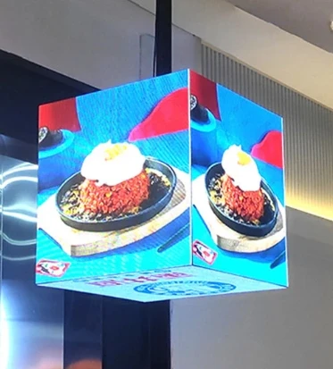 High Definition Indppr 5 Faces Video Signage Screw Led Cube Display Screen Signboard Digital Advertising