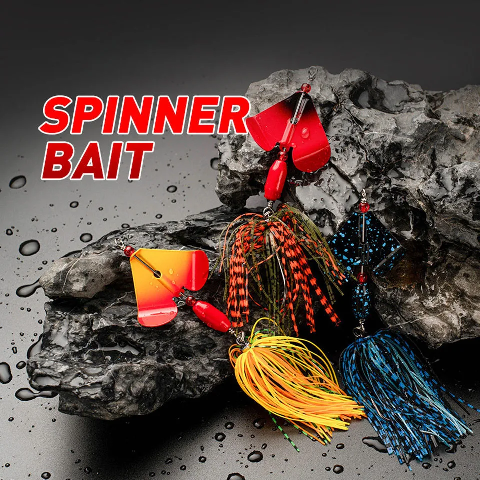 WALK FISH 1PCS New 19G Spinner Bait Fishing Lure Pinwheel Blade Chatter Bait Dancer Buzzbait for Bass Pike Fishing Tackle