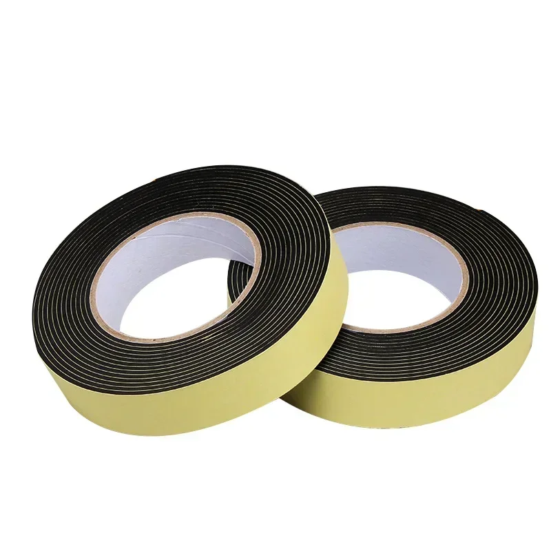 Super strong EVA black sponge foam rubber single sided adhesive tape collision resistant waterproof and soundproof sealing strip