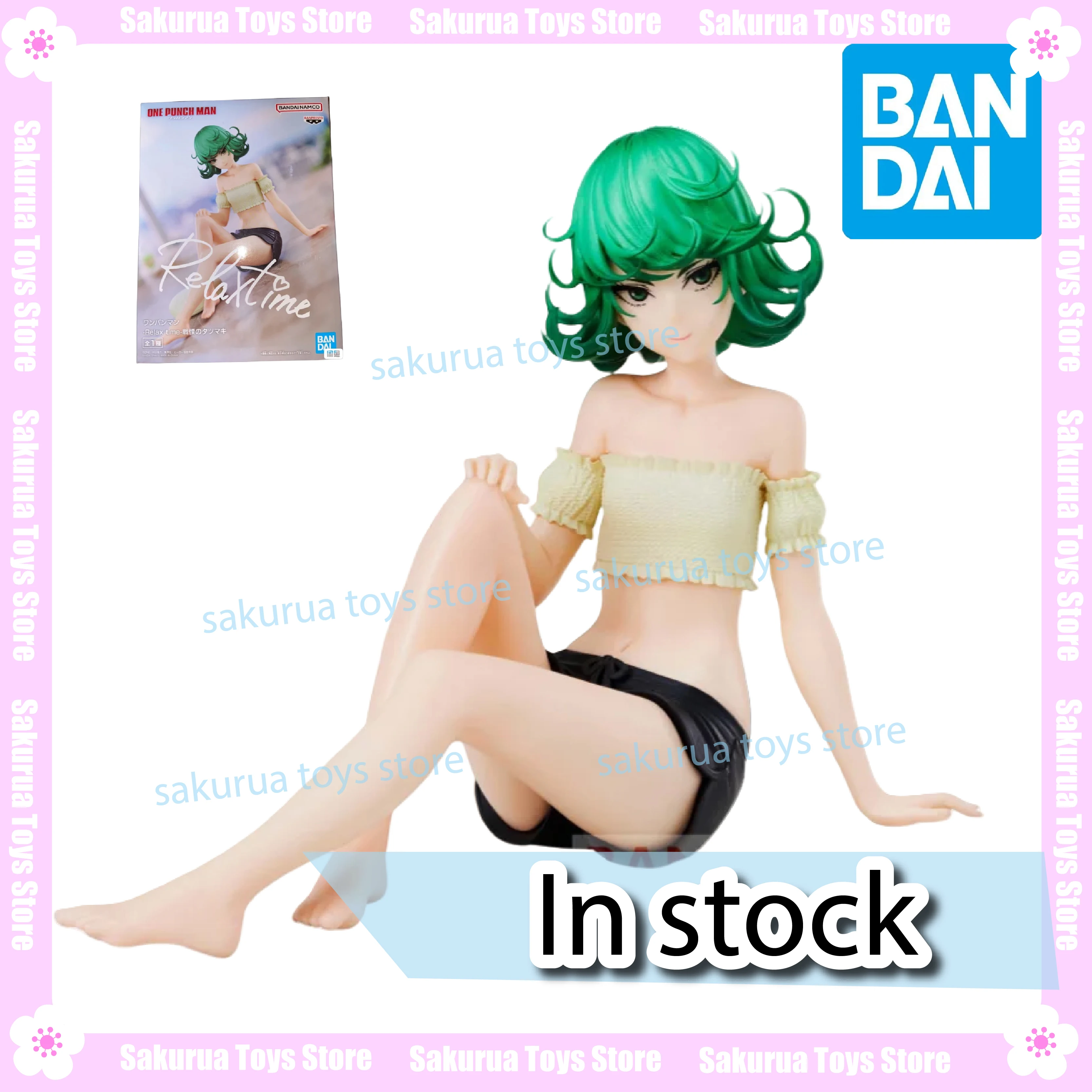 

In Stock Bandai Genuine One-Piston Man Saitama Teacher Shivering Tornado Scenic Figures Actual Doll Collection Gifts