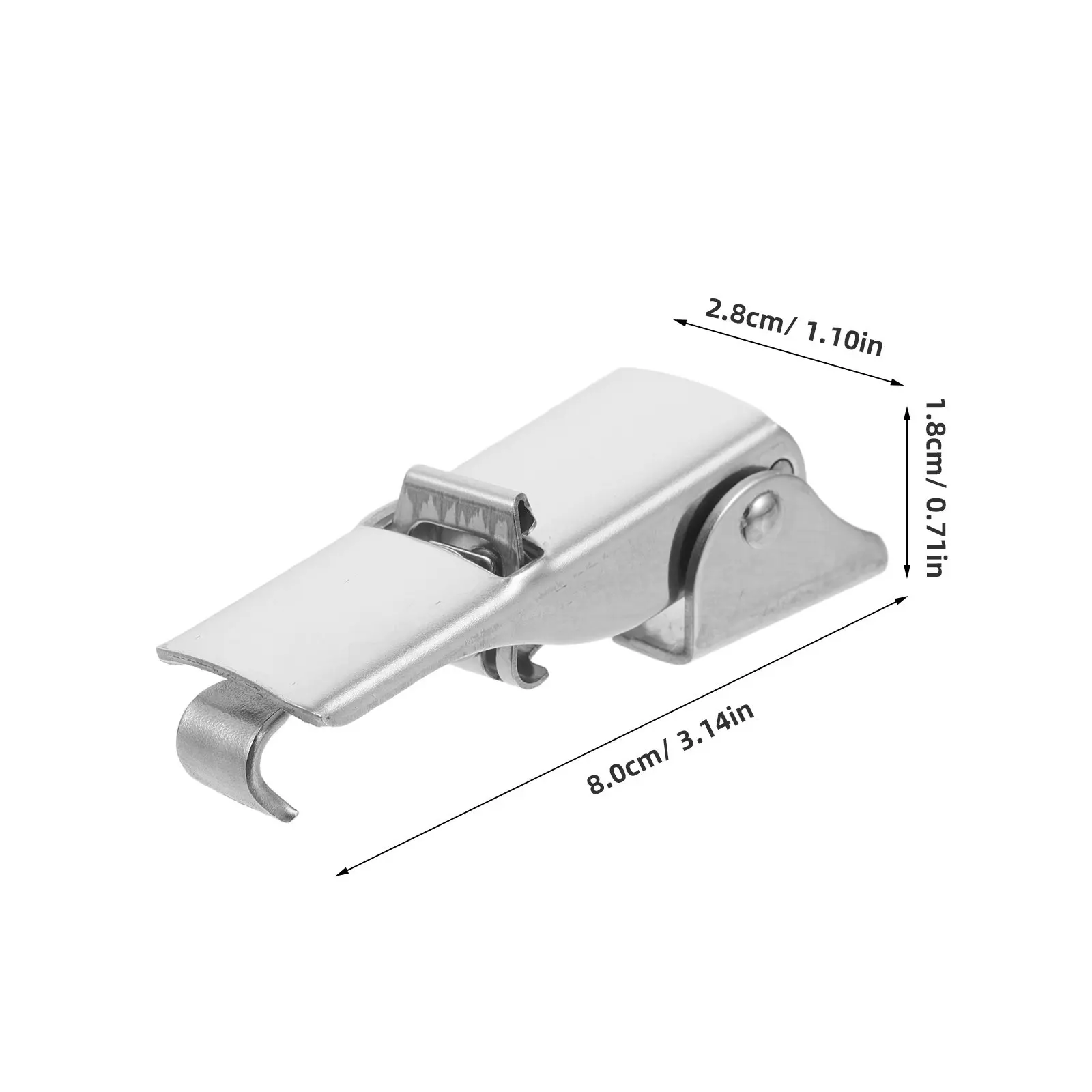 2pcs Stainless Steel Toggle Latch Clasp Adjustable Toolbox Draw Lock Vibrational Resistant Desk Cabinet Fastener For Industrial