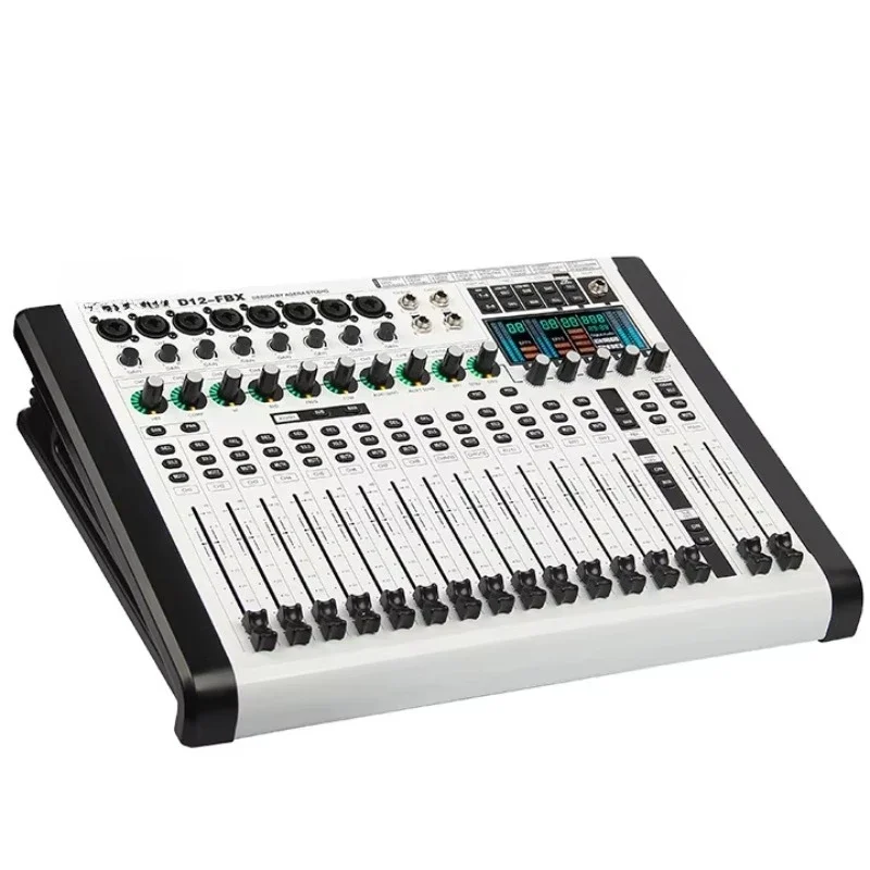 2025 High Quality OEM Custom Professional 12-Channel Metal Digital Mixer Sound System DJ Controller with Built-In Effects