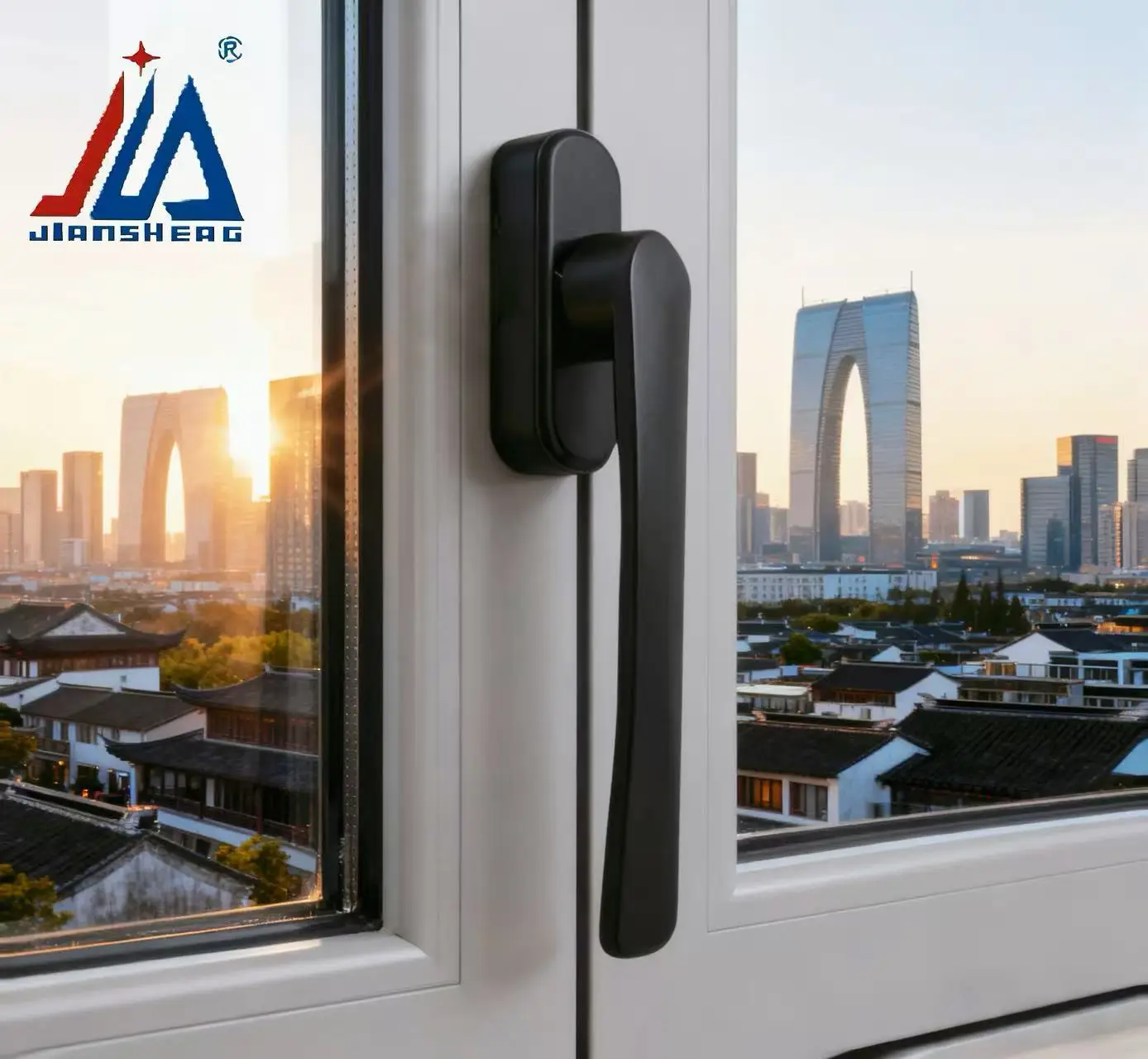 

Black Casement Pull Window Handle Aluminum Alloy Upvc Door & Window Hardware Handles high-performance accessories