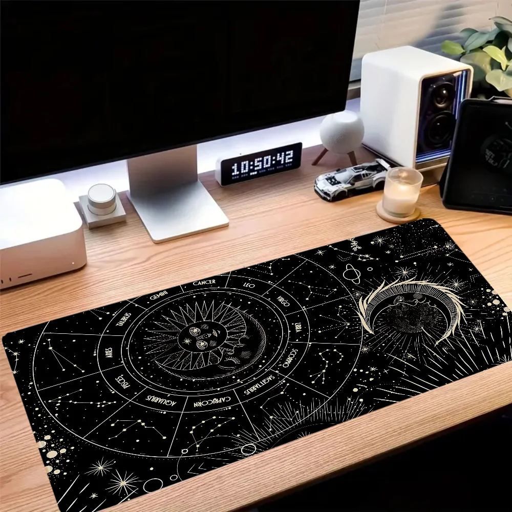 Astrology Pc Setup Accessories Desk Mat Xxl Mouse Pad Gaming Gamer Cabinet Mousepad Anime Keyboard Extended Offices Mats Large