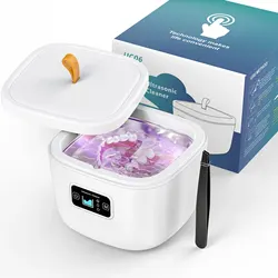 Uc06 Ultrasone Reinigingsmachine Eu Plug Kunstgebit Schoonmaken 42Khz Hoogfrequente Trillingen Professionele Sieraden Borstel Reiniger