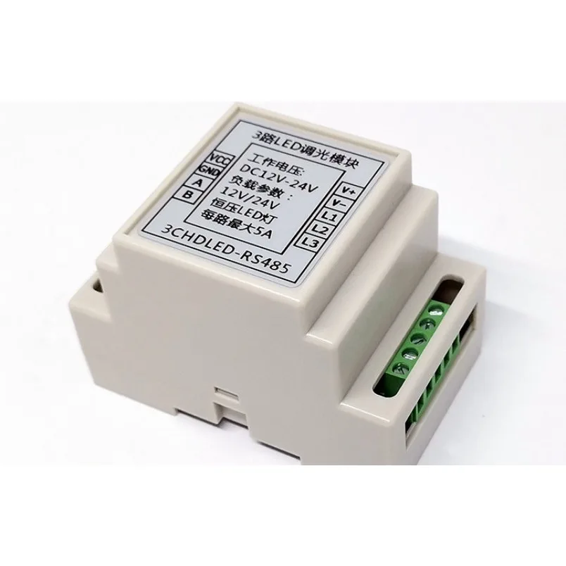 3 Channel PWM LED Dimmer Module RS485 MODBUS Controller for RGB LED Strip