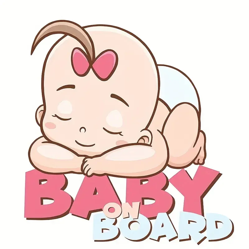 Baby ON Board Sleeping Baby Waterproof Vinyl Car Stickers Safety Decals For Rear Window Bumper Auto Decor Accessories