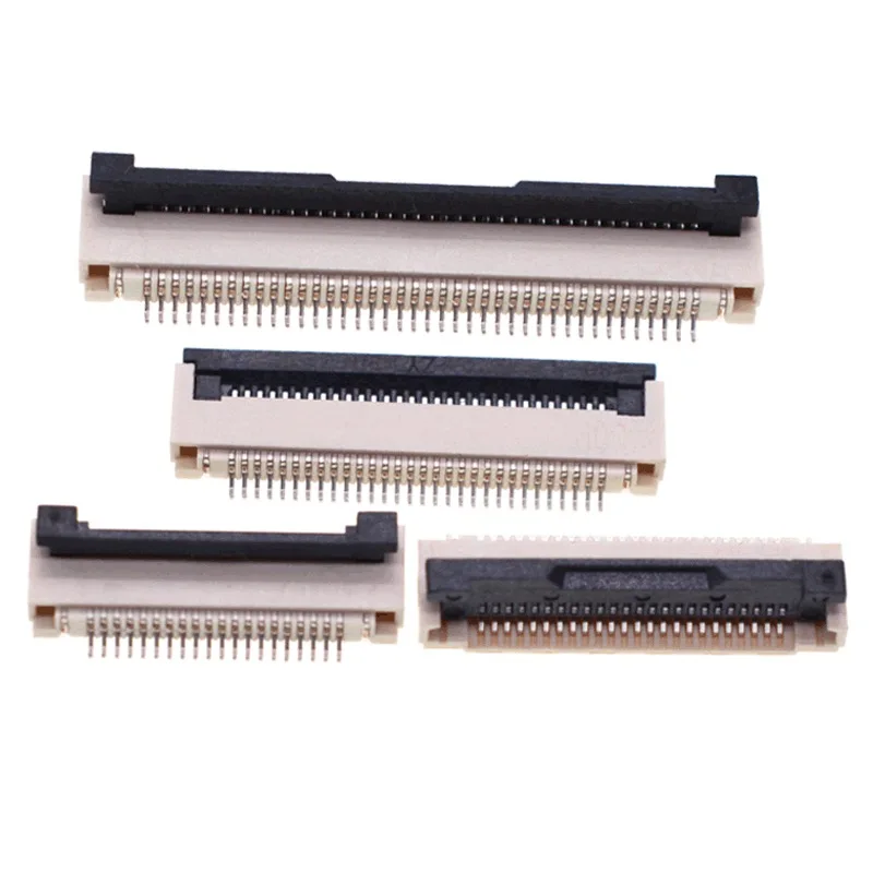 Flat Cable Supporting Socket Spacing 0.5MM FPC Connector Flip Cover Type 4Pin-64Pin LCD Screen Base Flip Down Connection