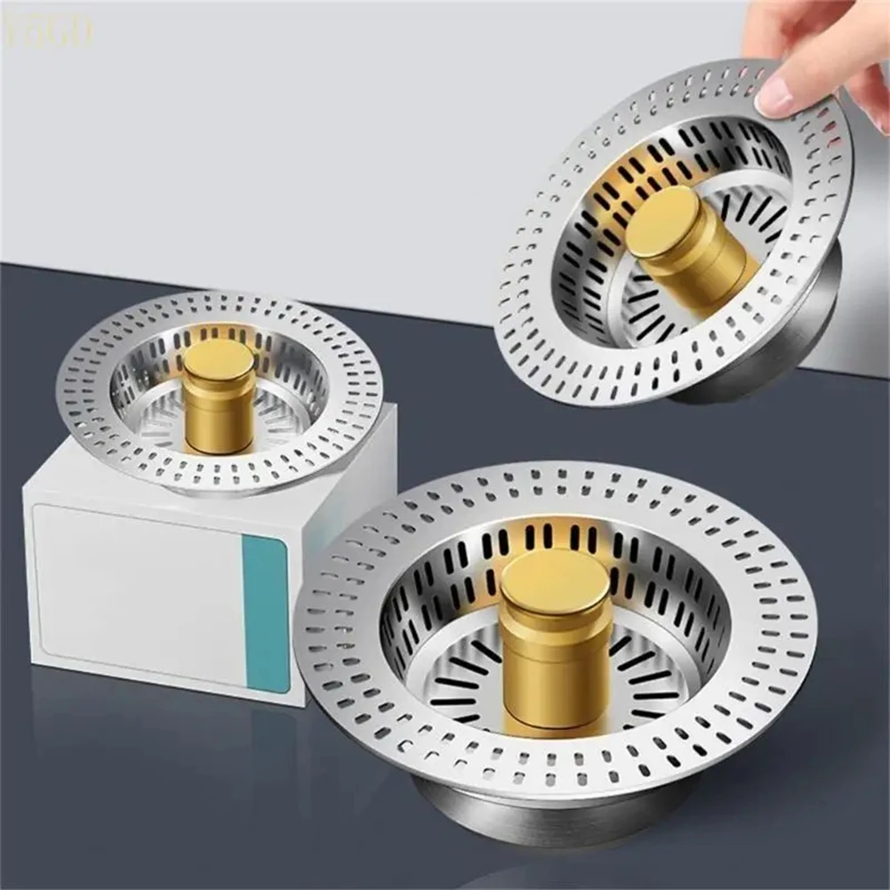 Stainless Steel Kitchen Sink Drain Strainer For Vegetable Basin Washing, Efficient Food Debris Filter For Most Standard Sinks