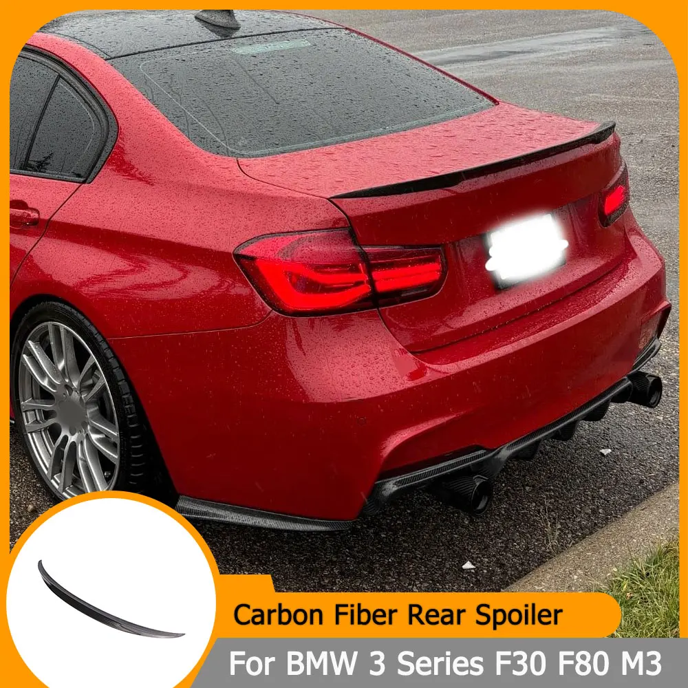 

Carbon Fiber Car Rear Spoiler for BMW F30 2012-2018 for F80 M3 2015-2018 Tail Boot Lid Rear Trunk Wing Spoiler Lip