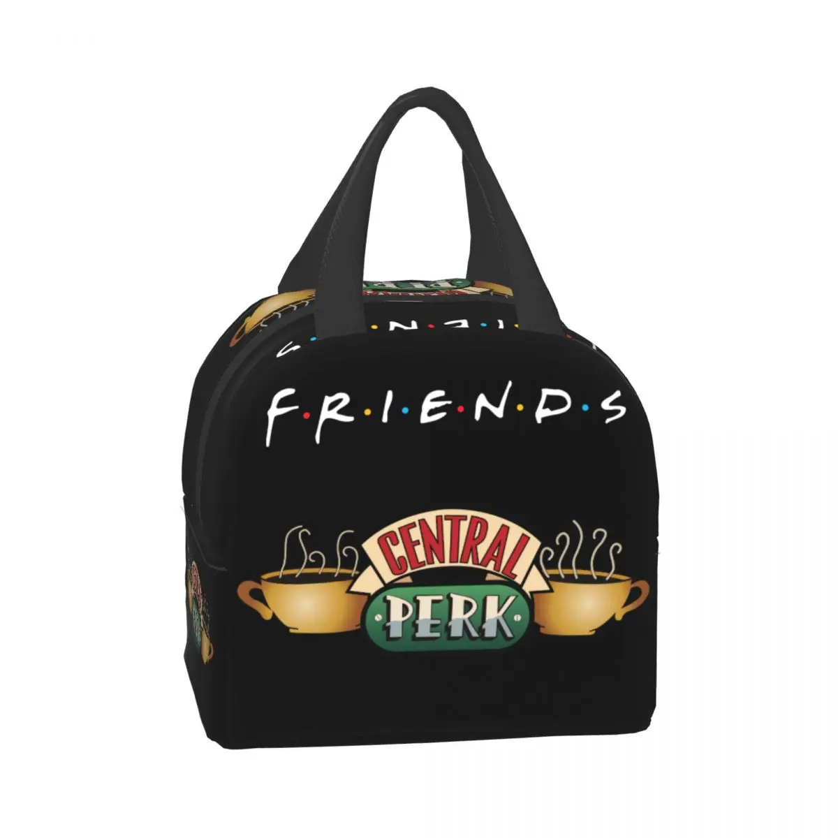 Custom Central Perk Friends Lunch Bag for Women Kids Leakproof Thermal Cooler Insulated Lunch Box Office Work School Picnic Bags