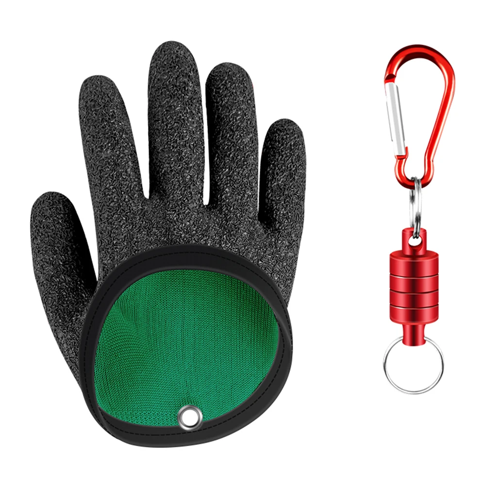 Fishing Gloves with Magnet Release Catch Fish Hunting Provides a Non Slip Grip Comfortable Fit and Easy Cleaning