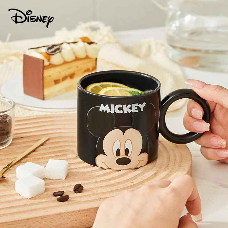 Disney Anime Mickey Minnie Ceramic Mug Cartoon Donald Daisy Duck Kawaii Drink Water Cups Couple Coffee Cup Kids Milk Mugs Gifts