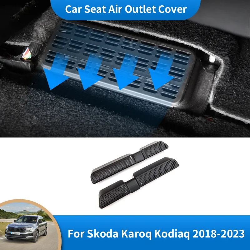 

Car Air Vent Cover Protector Under Seat Air Conditioner Duct Outlet Guards Interior for Skoda Karoq Kodiaq Seat Ateca 2018~2023