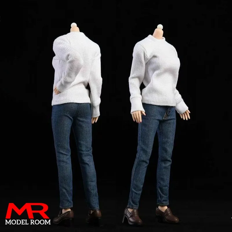 

JOA-004 1/6 Female Casual Sweater Denim Jeans Clothing Set Model Fit 12'' TBL PH Soldier Action Figure Body Dolls