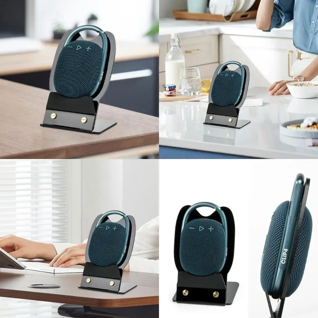 

652F Desktop Stand for Clip 4 Acrylic Speaker Stand Holder Desk Display Stand Table Stand Holder Wireless Speakers Accessory