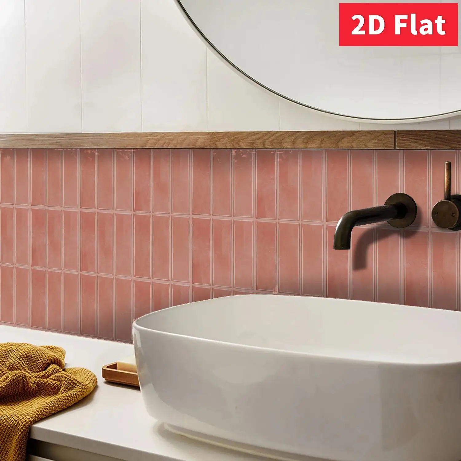 Dusty Pink Self‑Adhesive Wall Covering 11.81