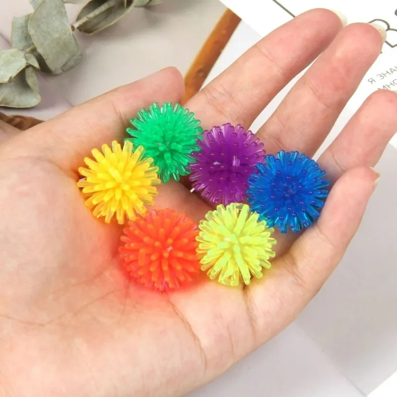 6 pçs spiky bola brinquedo fidget tamanho pequeno para crianças autismo sensorial tdah ansiedade alívio juguete antiestros exercício aperto bola