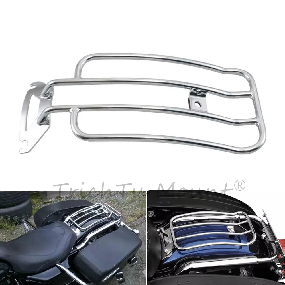 

Motorcycle Rear Solo Seat Luggage Rack Carrier Support Shelf For Harley Touring Road King Electra Glide FLHR FLHT FLTR 1998-2008
