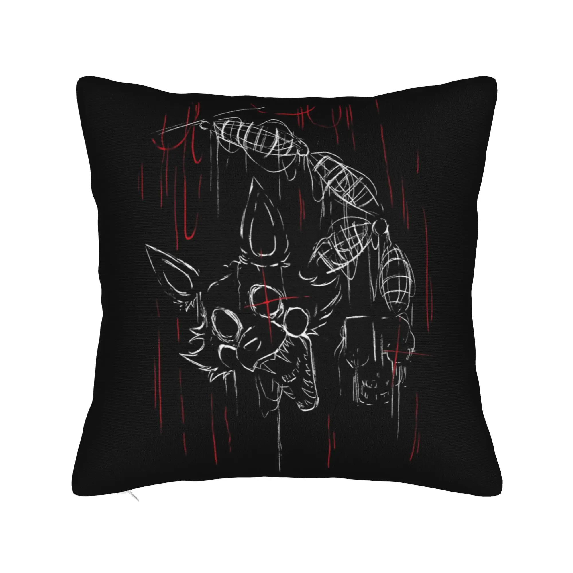 Mangle Freddyed Bonnie Game Funda de almohada Funda de cojín de poliéster suave Funda de almohada decorativa Funda para el hogar con cremallera 18"