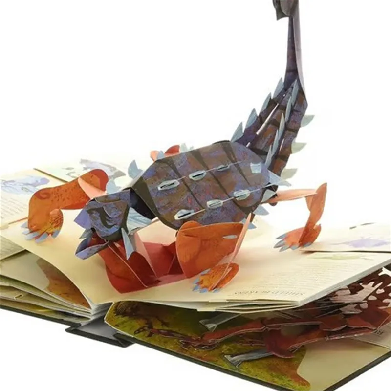 

For Kids Science Education Popularization Children's Gift 3D Prehistorica Dinosaurs Encyclopedia Folding Dinosaur Picture Book