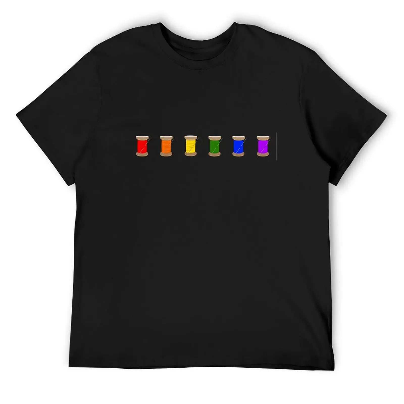 Thread Spool (Rainbow) T-Shirt anime t shirts shirts graphic tees mens cotton t shirts