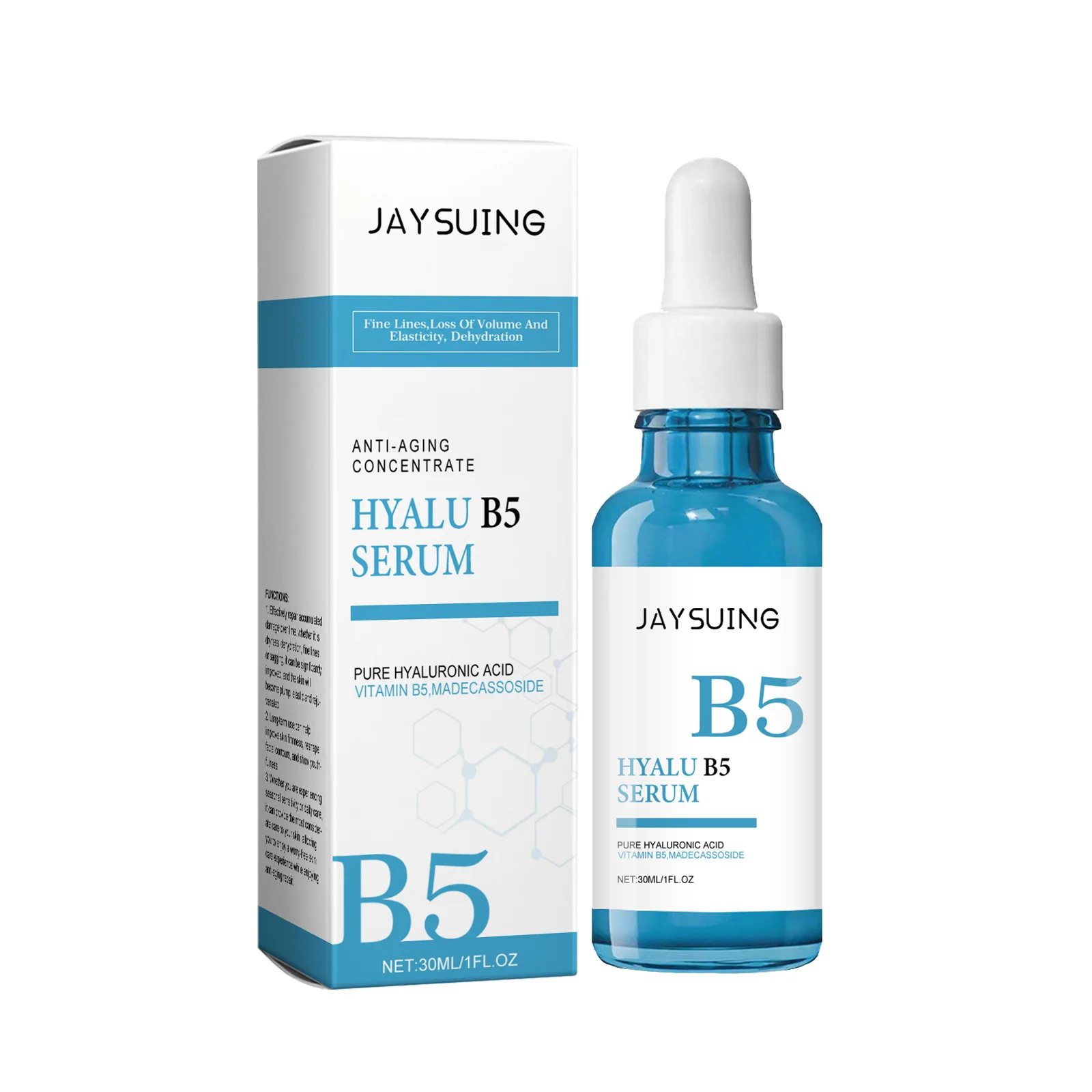 Jaysuing B5 siero viso quotidiano delicato nutriente pelle elastico controllo dell'olio applicazione idratante siero migliora il tono della pelle