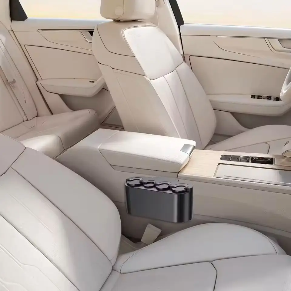 Creative Large Capacity Car Coin Clip Organiser Box Removable Four Position Coin Change Storage Money USD Euro Dispenser Safes