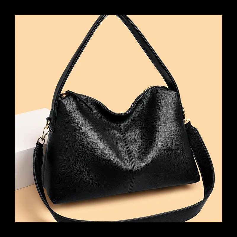 

Женская сумка большой вместимости, осень 2024, модная сумка на плечо, текстурированная сумка-мессенджер, сумка для подмышек, пригородная большая сумка