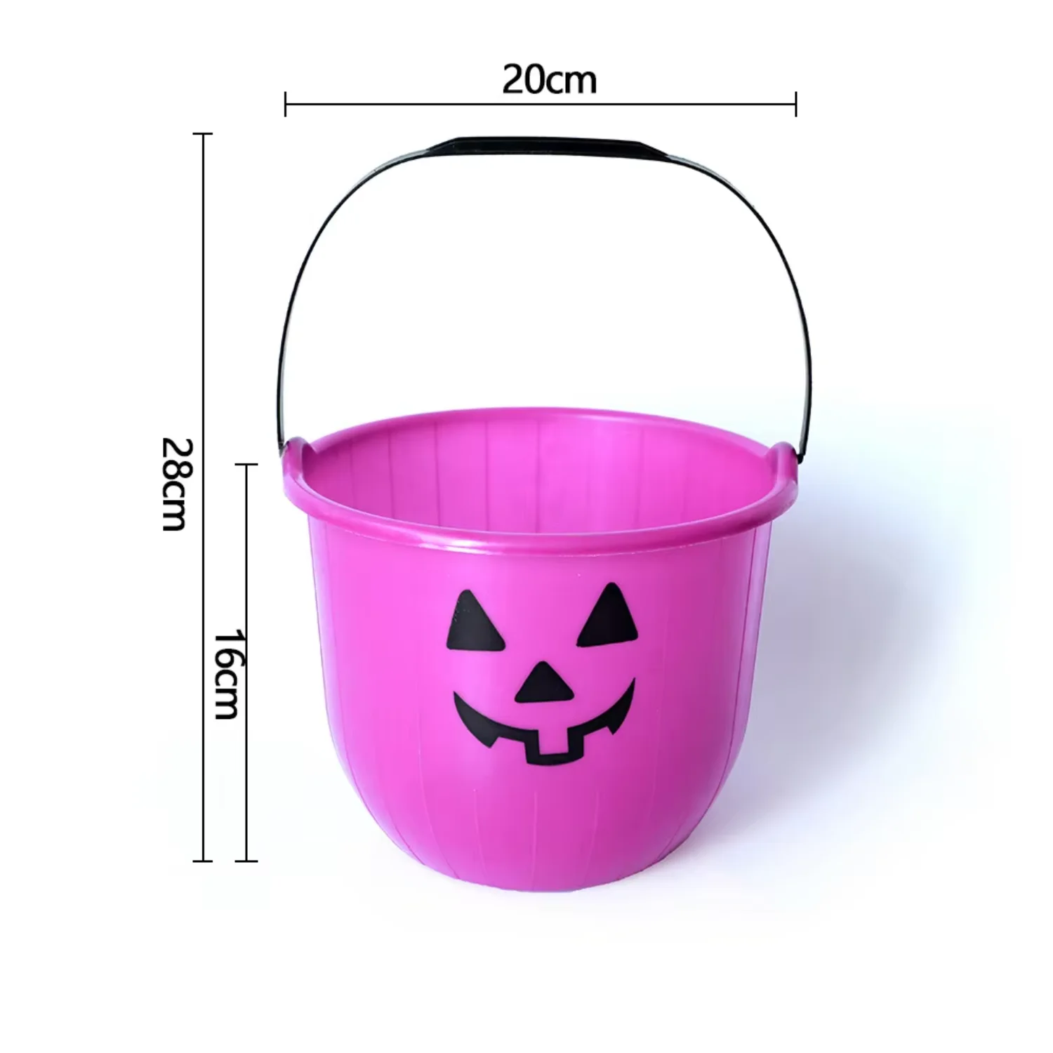 Factory Price Party Supplies Wholesale Led Plastic Halloween Pumpkin Candy Buckets