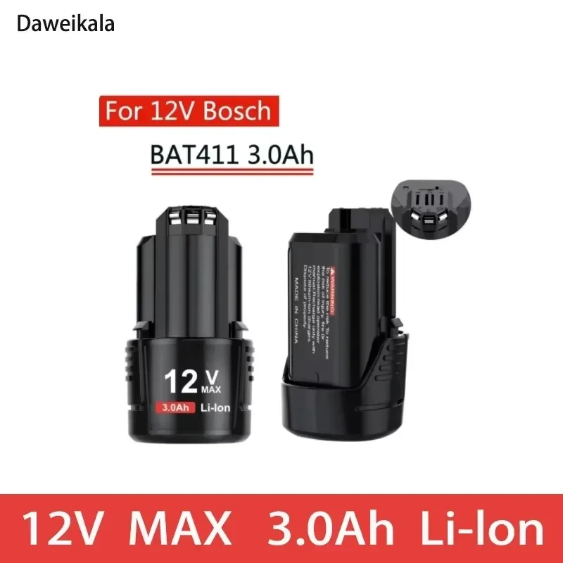Bosch-Batería de repuesto de 12V، 3000mAh، BAT411، الفقرة Bosch BAT412A، BAT413A، D-70745GOP، 2607336013، 2607336014، PS20-2