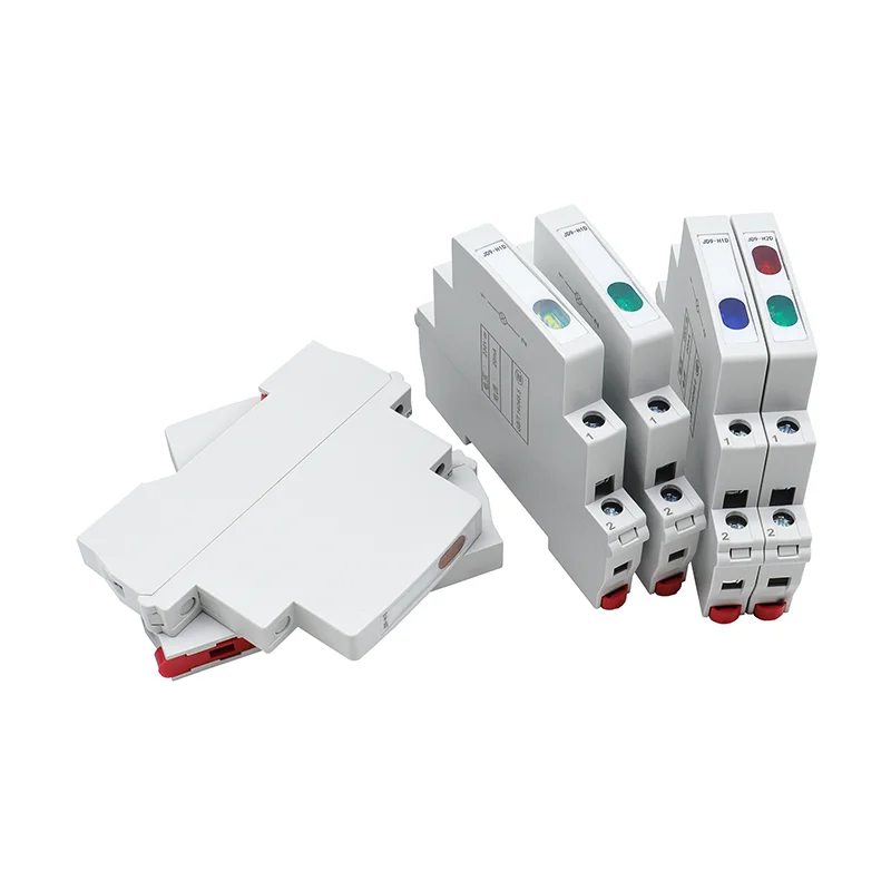 JD9 Din Rail Indicator Light 24V 220V AC/DC Track Type Signal Light Tri-color Dual Color Light Red, White, Blue, Green, Yellow