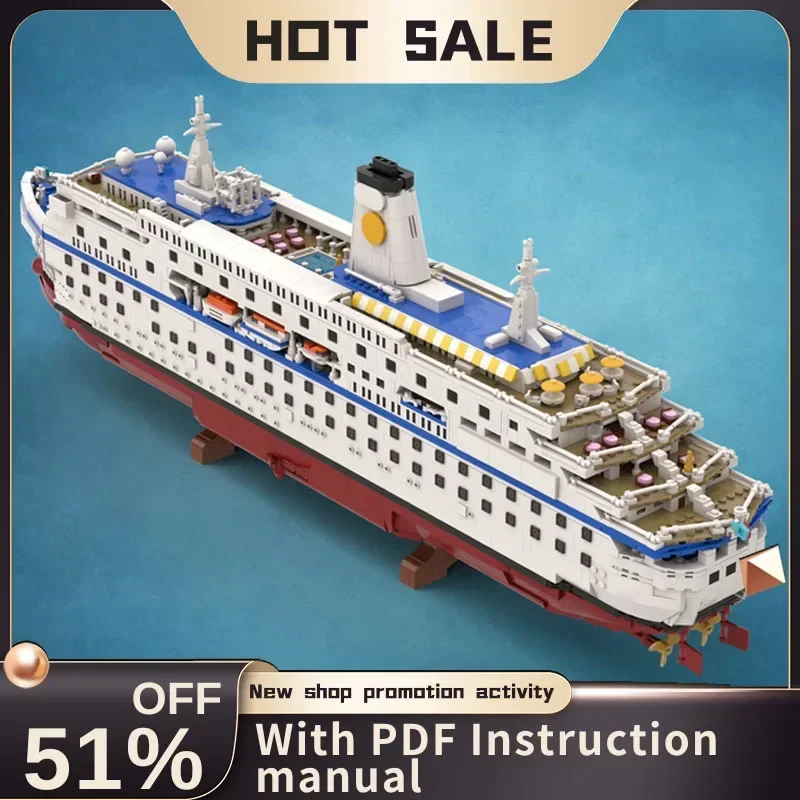 

New 6145Pcs Moc Ocean Cruise Ship City Port Modular Realistic Model Diy Technology Diy Creative Ideas Toys Gift Building Blocks