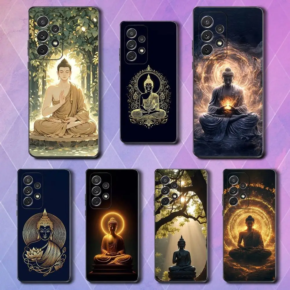 

Pattern Buddha Art Phone Case For Samsung S25,S24,S23,S22,S21,S20,S10,Ultra,Plus,Lite,FE,Soft Silicone Black Cover