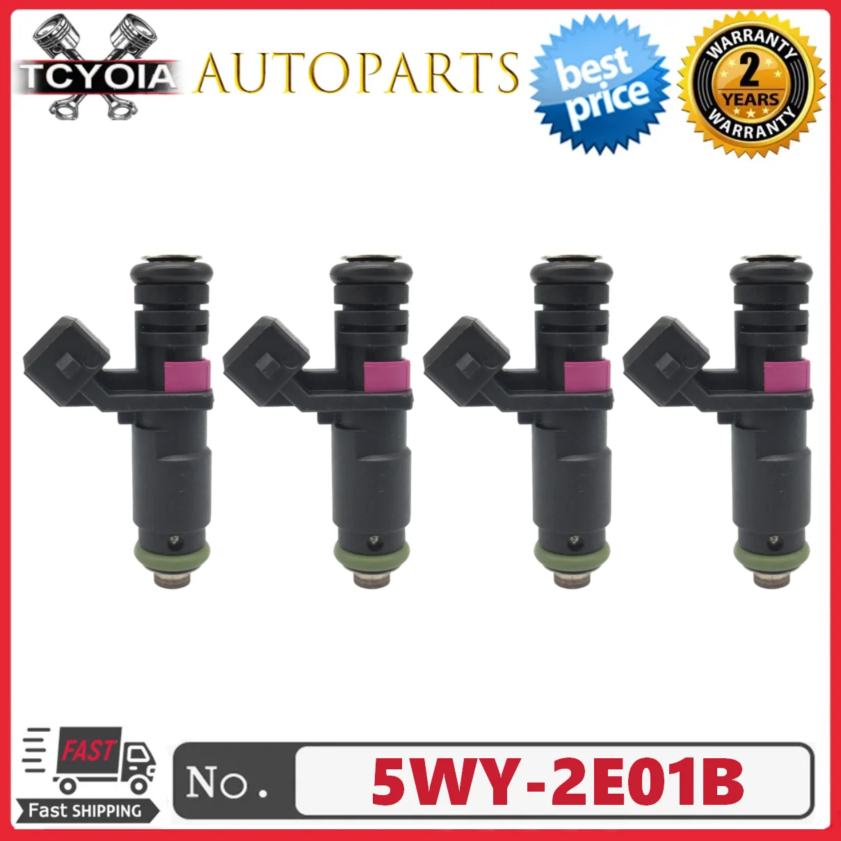 4 Pçs/lote Injetores de Combustível 5WY-2E01B 5WY2E01B Para Peugeot 206 Citroen Samand Pars Runna