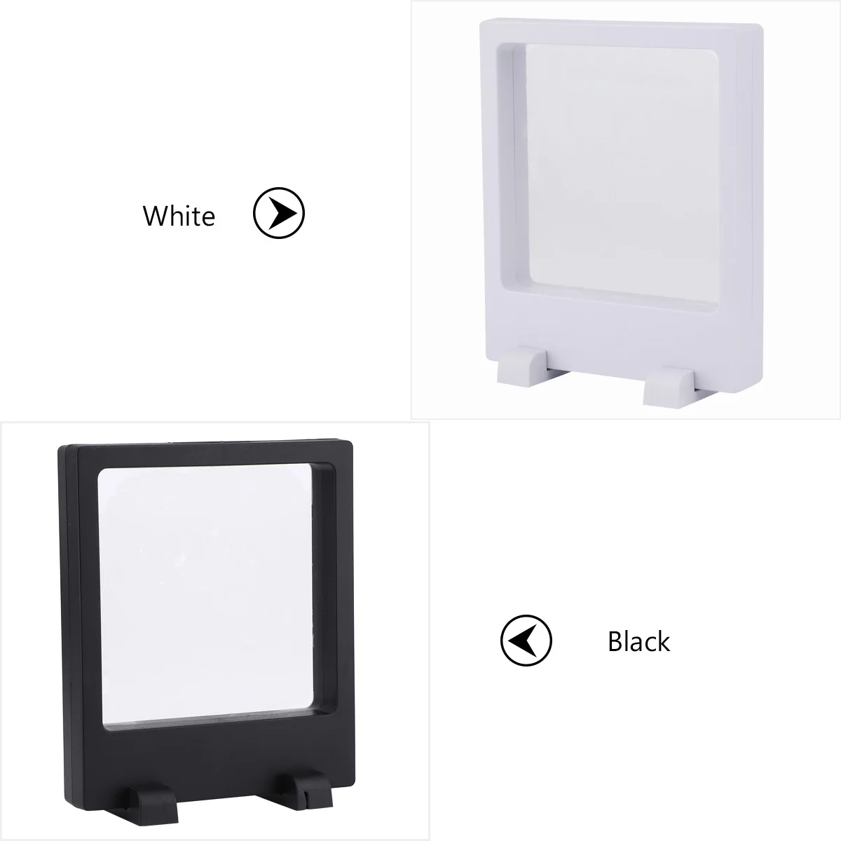 

3pcs Transparent Pe Film Jewelry Display Holder Case Rack For Shop Mall Table Top Window Display Square Foot White Base Durable