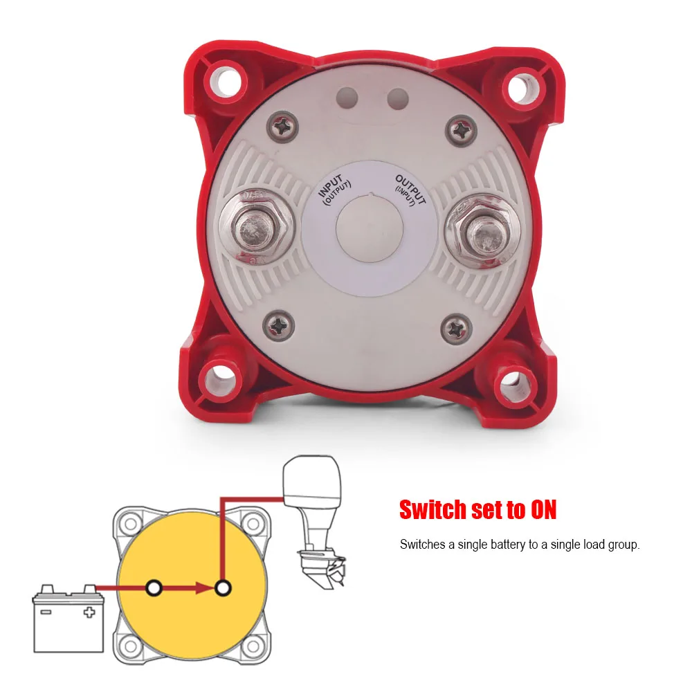 9003E 2 Position Battery Switch 48V 350A E-series Single Circuit ON OFF Battery Disconnecter Isolator for Camper RV Boat