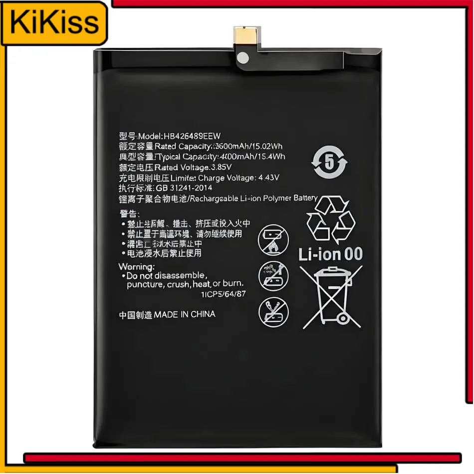 

Для Huawei Enjoy 10S аккумулятор мобильного телефона HB426489EEW высокой емкости 4000 мАч