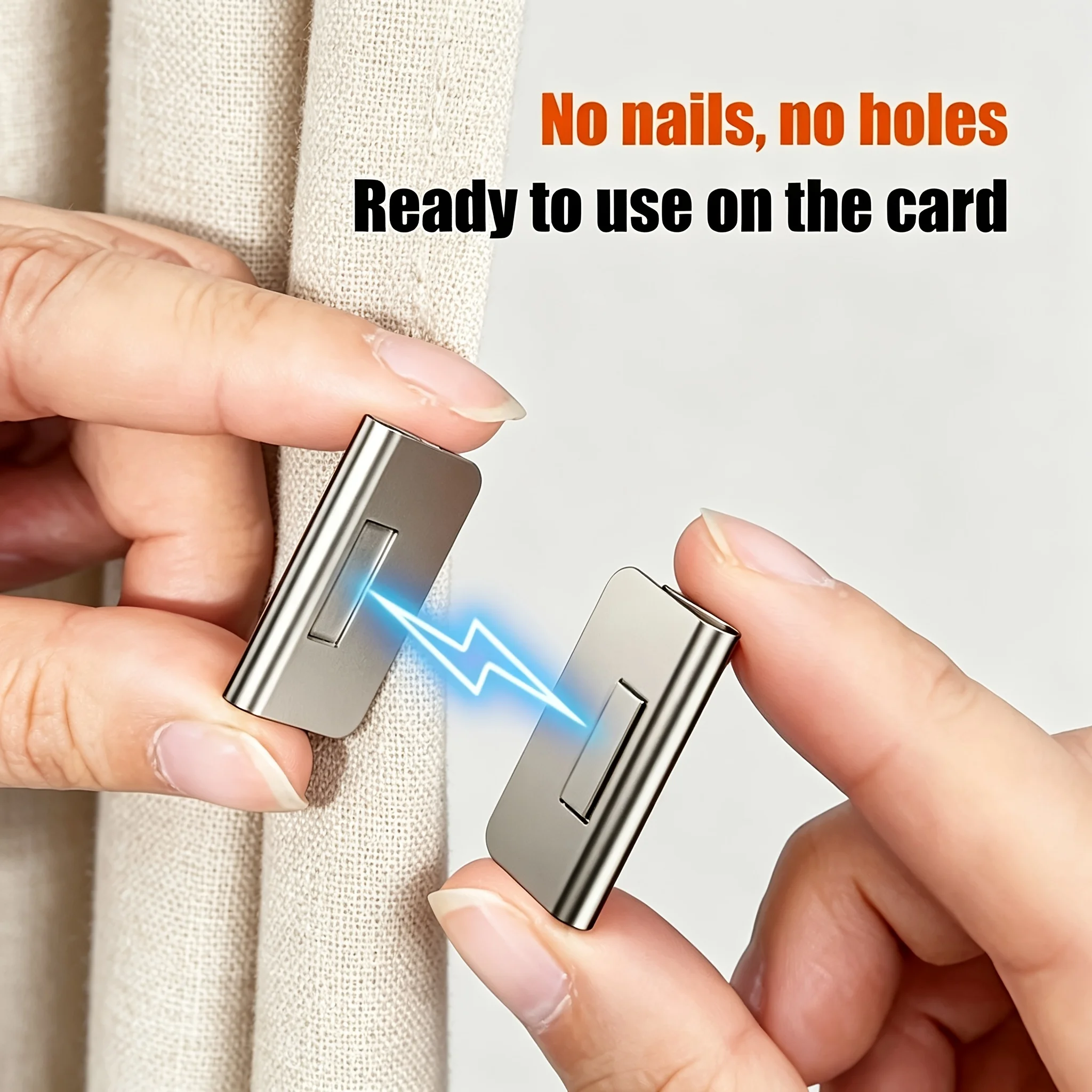 14pack Curtain Clips, Effectively Preventing Light Leakage, Metal Material, Easy to Install and Durable, Household Accessory