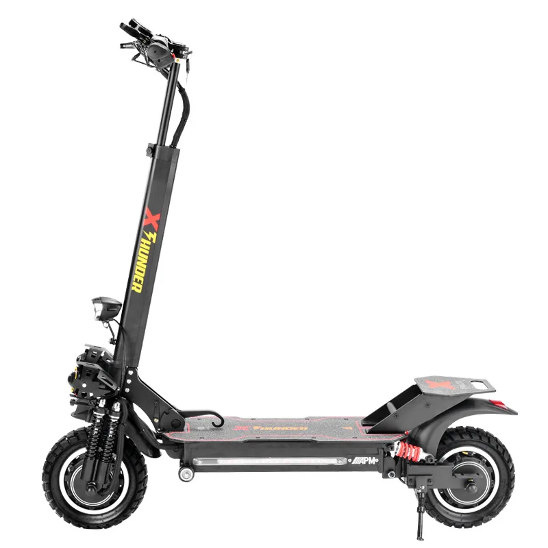 10-inch 48V2400W dual-drive wide tire electric scooter adult mini foldable off-road oil brake driving and walking lithium batter