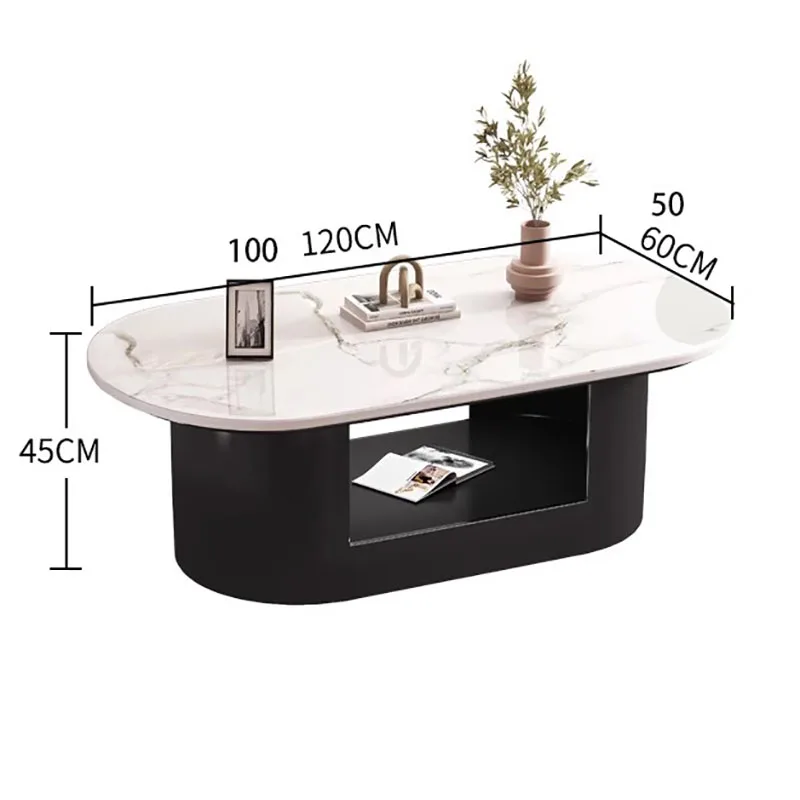 With Storage Modern Coffee Table Nordic Oval Tea Trendy Coffee Table Living Room Minimalist Meubles De Maison Salon Furniture