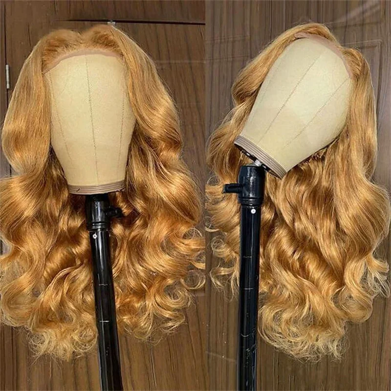 

Soft Glueless 24inch 180Density 24inch Blond Body Wave Preplucked 5x5 Silk Base Jewish Human With BabyHair HDLace European Hair