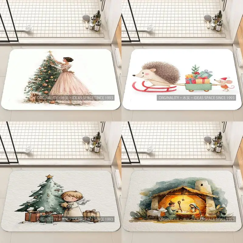 

Pink Santa Digital Print Living Room Decoration Home Sofa Non-Slip Carpet Study Bedroom Tatami Children'S Soft Floor Mat
