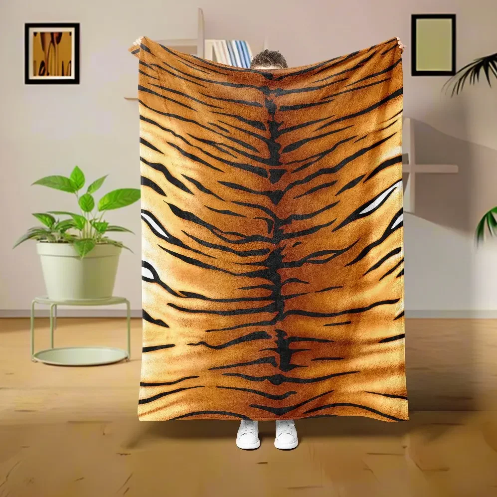 Hot pattern Flannel Blanket Cow Zebra Tigger Giraffe Throw Home Sofa Lunch Break Blankets Children Student Blankets Nap Gifts